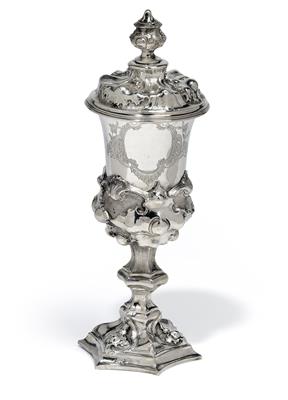 A lidded goblet from Vienna, - Stříbro a Ruské stříbro