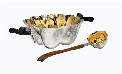 "BUCCELLATI" – A punch bowl with ladle, - Stříbro a Ruské stříbro