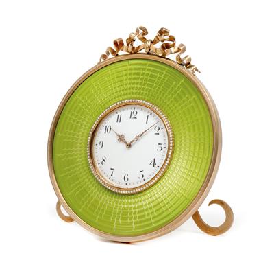 "FABERGÉ" - A table clock from St Petersburg, - Silver and Russian Silver