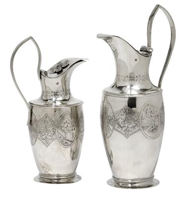 Two neoclassical pots from Graz, - Stříbro a Ruské stříbro