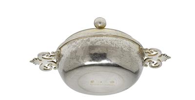 A miniature lidded bowl from Augsburg, - Silver and Russian Silver