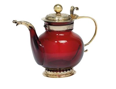 A teapot from Augsburg, - Silver and Russian Silver