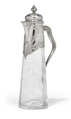 An art nouveau wine pitcher from Bremen, - Silver and Russian Silver