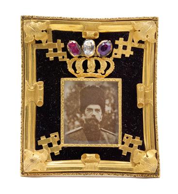 A small photograph frame, - Silver and Russian Silver