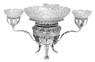 A George III. epergne from London, - Silver and Russian Silver