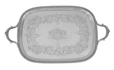 A George III. tray from London, - Argenti e Argenti russi