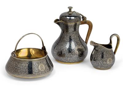 A niello coffee set from Moscow, - Silver and Russian Silver