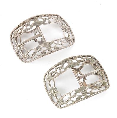 A pair of Historism Period shoe buckles, - Silver and Russian Silver