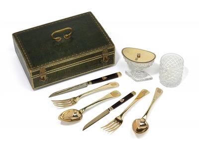 An Empire travel set from Paris, - Silver and Russian Silver