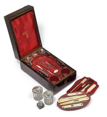 A travel toiletry set from Paris, - Silver and Russian Silver