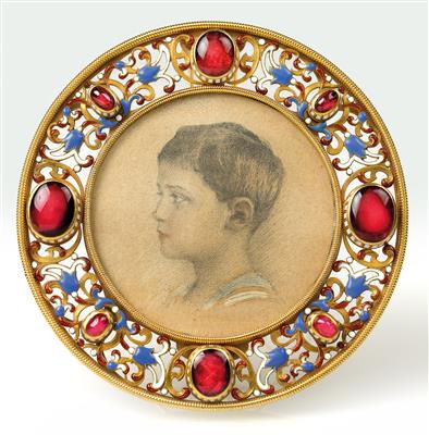 “FABERGÉ” - a Picture Frame by the Workmaster Michael Perchin, from Saint Petersburg, - Silver