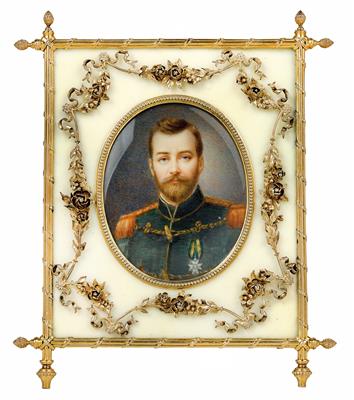 “FABERGÉ” - a Frame by the Workmaster Michael Perchin, from Saint Petersburg, - Silver