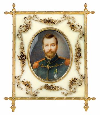 “FABERGÉ” - a Frame by the Workmaster Michael Perchin, from Saint Petersburg, - Stříbro