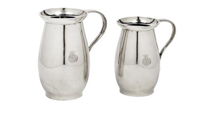 Two Neo-Classical Jugs from Vienna, - Argenti