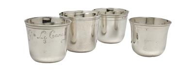 Four Beakers from France, - Silver