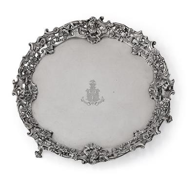 A George III Footed Platter from London, - Stříbro