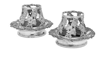 A Pair of Bottle Holders from Berlin, - Silver