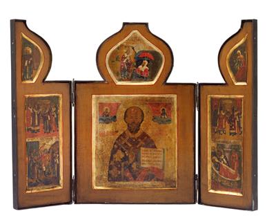 A Triptych from Russia, - Silver