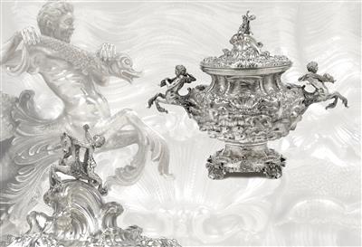 “BUCCELLATI” - a Large Covered Tureen, - Silver and Russian Silver