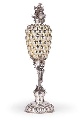 A Pineapple-Shaped Goblet from Germany, - Silver and Russian Silver