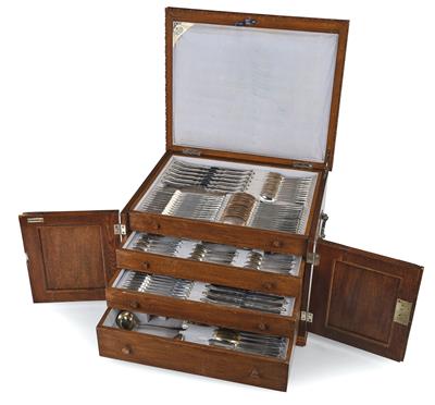 A Cutlery Set for 12 Persons from Germany, - Argenti e Argenti russo