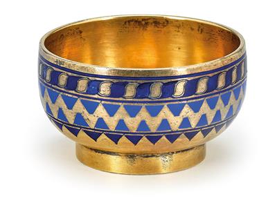 An Enamelled Small Bowl from Moscow, - Silver and Russian Silver