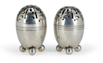 A Pair of Condiment Caster from Saint Petersburg, - Silver and Russian Silver