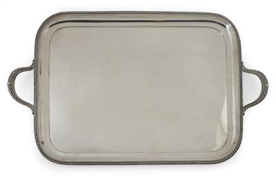 A Tray from Sheffield, - Silver and Russian Silver
