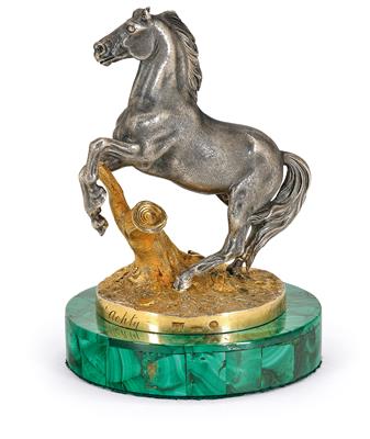 St. Petersburger Pferdeskulptur, - Silber & Russisches Silber