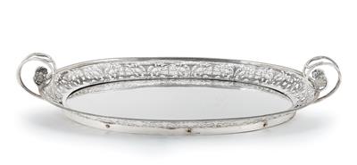 A Biedermeier Tray from Vienna, - Stříbro a Ruské stříbro