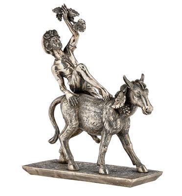 "BUCCELLATI" - a Boy on a Donkey, - Silver and Russian Silver