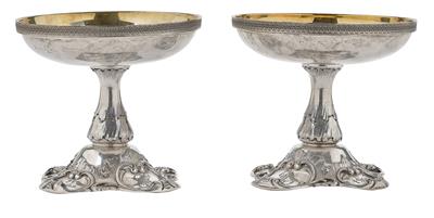 "FABERGÉ" - a Pair of Centrepiece Bowls from Saint Petersburg, - Stříbro a Ruské stříbro