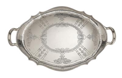 "TIFFANY" - a Large Tray, - Silver and Russian Silver