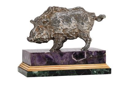 A Boar, - Silver and Russian Silver