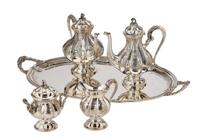 A Tea and Coffee Service from Italy, - Silver and Russian Silver