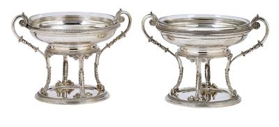 A Pair of Centrepiece Bowls from Vienna, - Argenti e Argenti russo