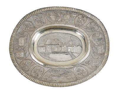 A Presentation Plate from Bratislava, - Silver and Russian Silver