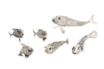 6 Fish, - Silver and Russian Silver