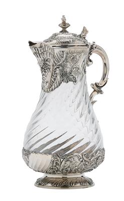 A Wine Jug from London, - Silver and Russian Silver