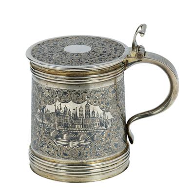 A Niello Tankard from Moscow, - Argenti e Argenti russo