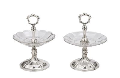 A Pair of Centrepieces from Vienna, - Silver and Russian Silver