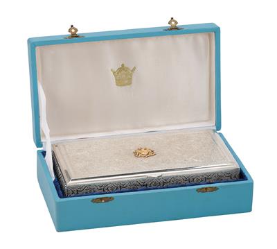 Reza Pahlewi Shah of Persia - a Gift Box, - Silver and Russian Silver