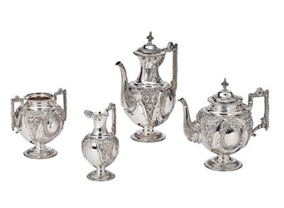 A Tea and Coffee Service from Sheffield, - Stříbro a ruské stříbro