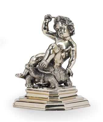 A Boy on a Tortoise by Buccellati, - Silver and Russian Silver