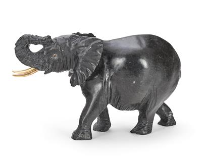 Elefant, - Silber und Russisches Silber