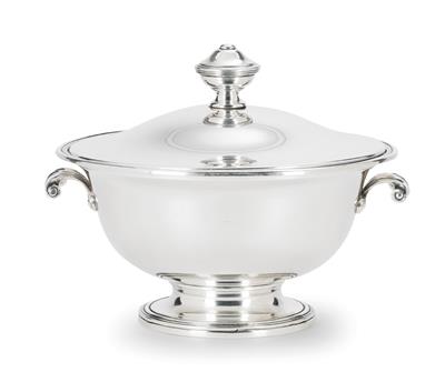 A Covered Tureen from Italy, - Silver and Russian Silver