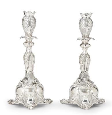 A Pair of Candleholders from Trieste, - Argenti e Argenti russo