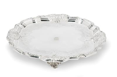 A Footed Tray from Portugal, - Silver and Russian Silver