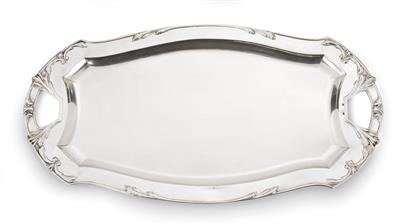 An Art Nouveau Tray from Vienna, - Silver and Russian Silver