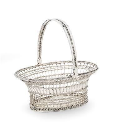 A Neo-Classical Handled Basket from Vienna, - Argenti e Argenti russo